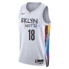 NBA Mænd Trøje Brooklyn Nets Yuta Watanabe 18 2022-23 Nike City Edition Hvid Swingman